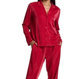 Bebe Red Shimmer Pajama Set